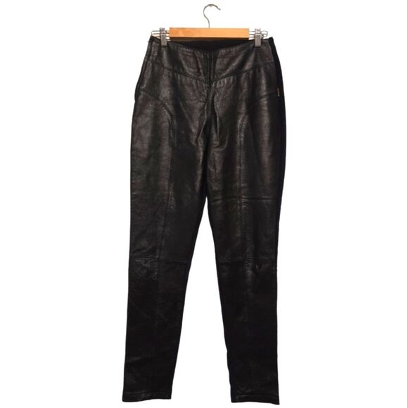 Arlen Ness High Waist Leather Biker Motorcycle Pants size L - Picture 1 of 11